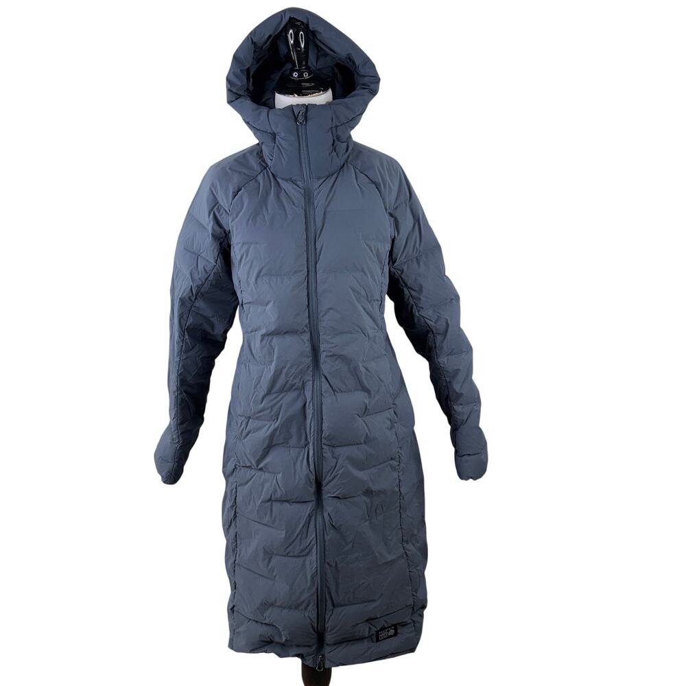 Mountain Hardwear Women's Blue Stretchdown Parka Long Jacket Size XS